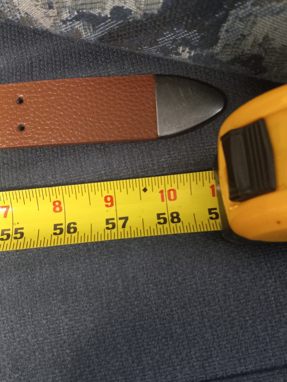 Brown Leather Mens Belt with Black Tip
